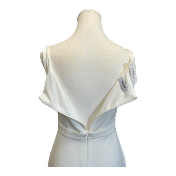 Hebeos White Sleeveless Sheath Dress Wmn Size 6 Formal Wedding Graduation NWT - Picture 5 of 8